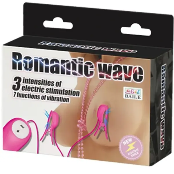 Romantic Wave - Pinzas vibradoras con electroshock fucsias para una experiencia única - Imagen 7