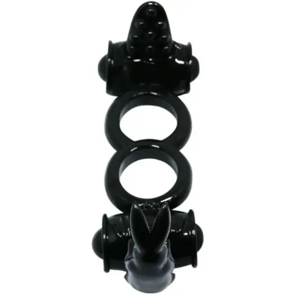 BAILE - Anillo vibrador doble con rabbit para placer compartido - Imagen 2
