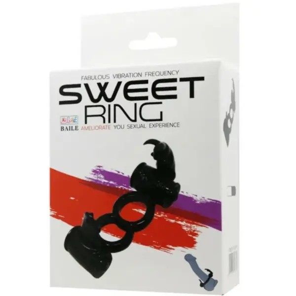 BAILE - Anillo vibrador doble con rabbit para placer compartido - Imagen 5