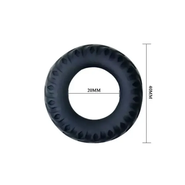 Baile - Titan Cockring Black Green 2 cm - Imagen 4