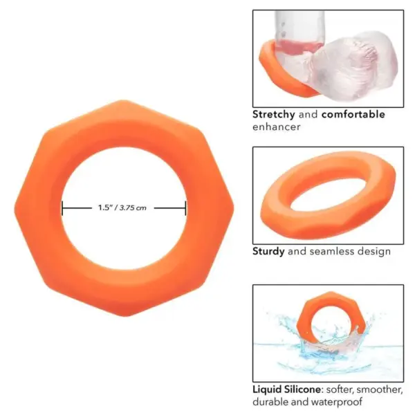 Calexotics - Alpha Sexagon Ring Naranja para Placer Superior - Imagen 4