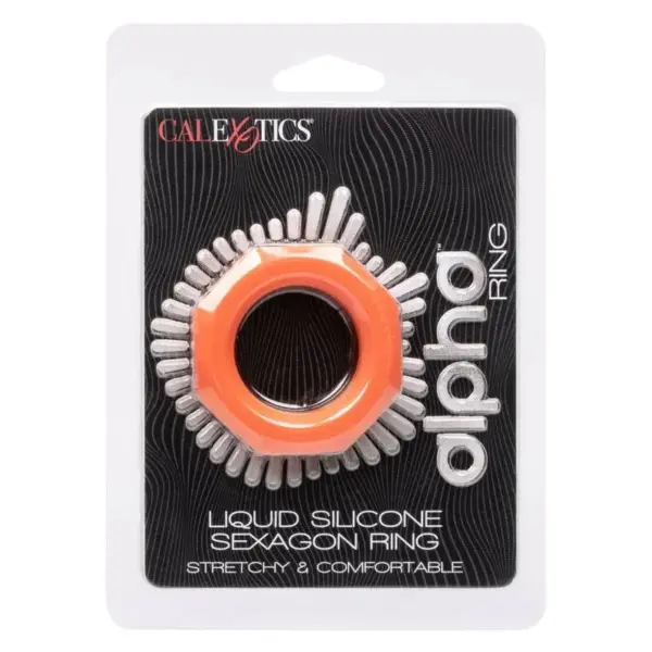 Calexotics - Alpha Sexagon Ring Naranja para Placer Superior - Imagen 8