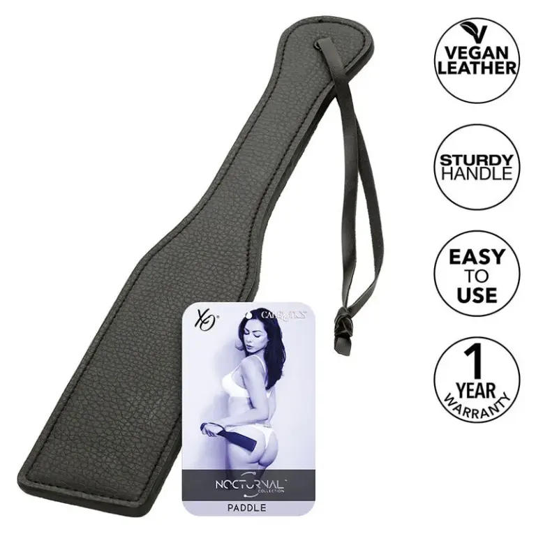 CALEXOTICS - Paleta Nocturnal de Cuero Negro para BDSM