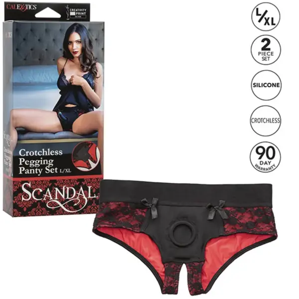 CALEXOTICS - Scandal Set de Braguitas sin Entrepiernas con Dildo Talla L/XL - Imagen 7