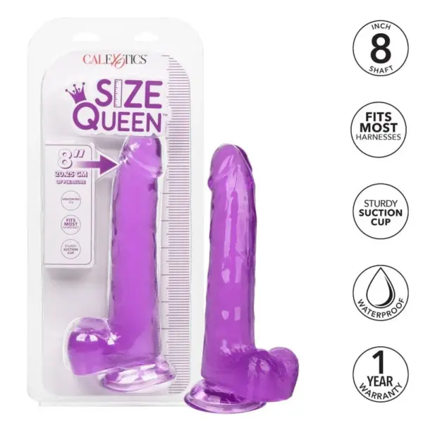 CALEXOTICS - Size Queen Dildo Lila de 20.3 cm para Placer Infinito - Imagen 2