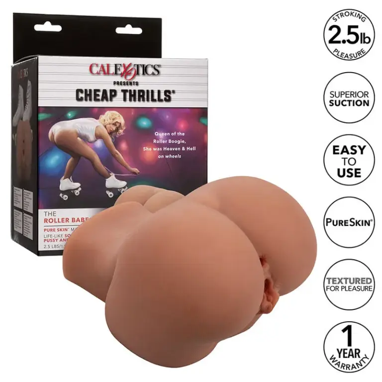 CALEXOTICS - The Roller Babe Doble Masturbador Realístico Natural para Placer Intenso