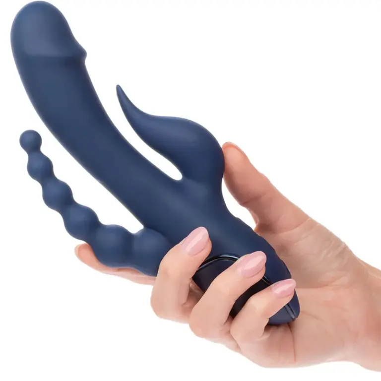 CalExotics - Vibrador Triple Orgasm Azul: Placer Sin Límites