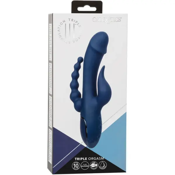 CalExotics - Vibrador Triple Orgasm Azul: Placer Sin Límites - Imagen 11