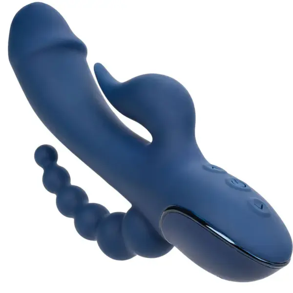 CalExotics - Vibrador Triple Orgasm Azul: Placer Sin Límites - Imagen 5