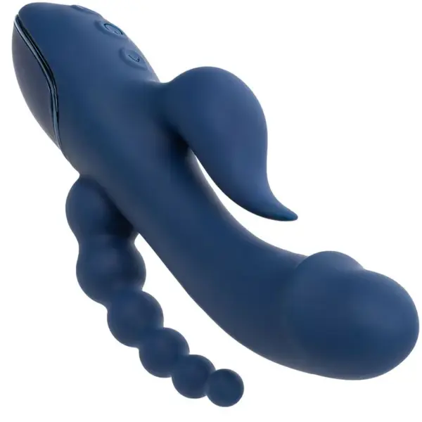 CalExotics - Vibrador Triple Orgasm Azul: Placer Sin Límites - Imagen 6