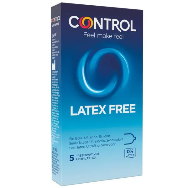 CONTROL - Free Sin Latex Preservativos 5 Unidades - Sensibilidad Superior