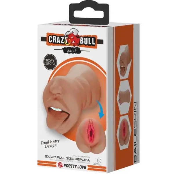 CRAZY BULL - Masturbador Doble Boca & Vagina Natural para Hombres - Imagen 6