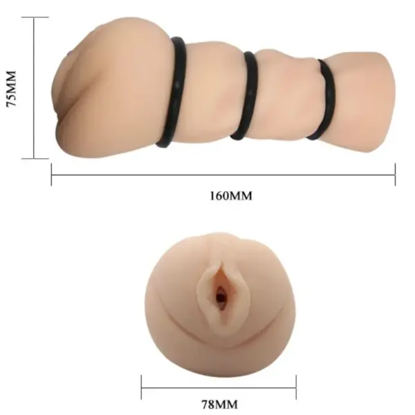 CRAZY BULL - Vagina Masturbador con Anillos para Hombres - Imagen 5