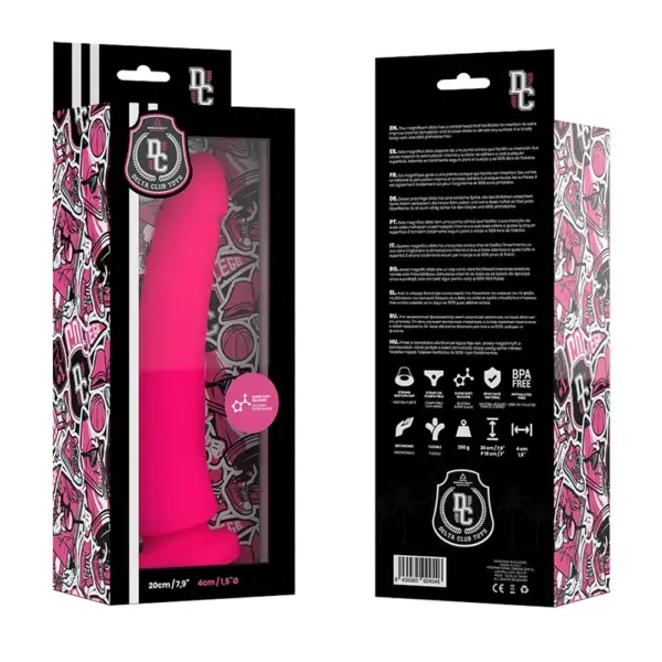 DELTA CLUB - Dildo Realista Rosa Silicona Médica 20 cm -O- 4 cm - Imagen 5