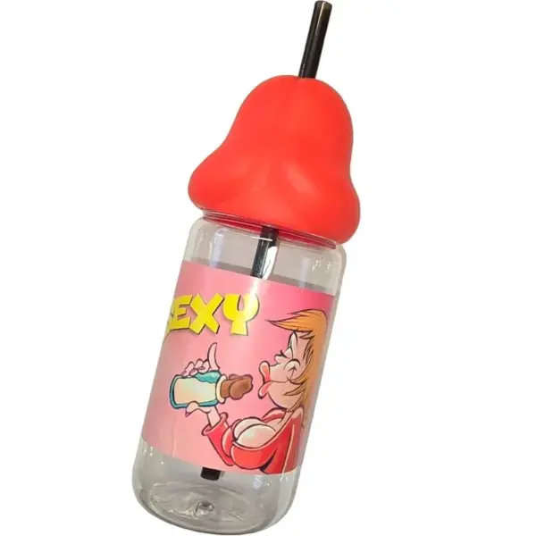Diablo Picante - Biberón forma pene 360 ml rojo