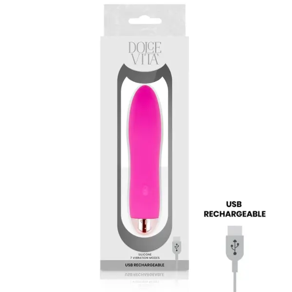 Dolce Vita - Vibrador recargable Four rosa 7 velocidades - Imagen 3