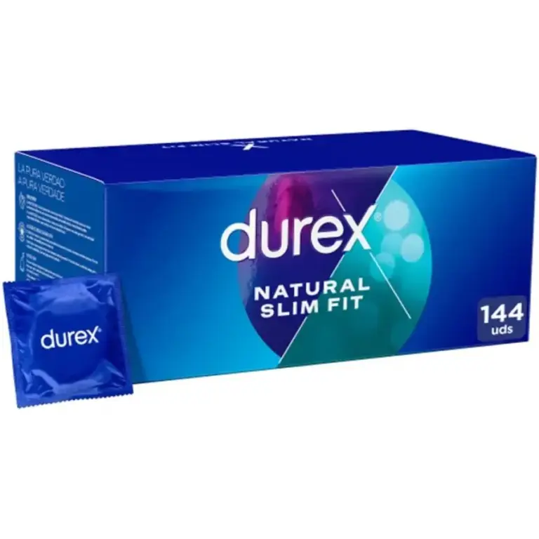 DUREX - Preservativos Natural Slim Fit 144 Unidades para Sensaciones Únicas