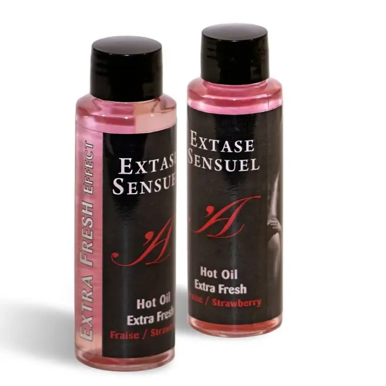 Extase Sensual - Aceite de Masaje Efecto Extra Fresh Fresa 100 ML