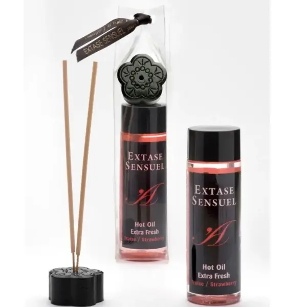 Extase Sensual - Aceite de Masaje Efecto Extra Fresh Fresa 100 ML - Imagen 2