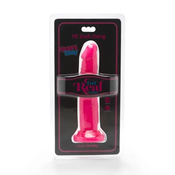GET REAL - Happy Dicks Dong 19 cm Rosa para Placer Realista - Imagen 2