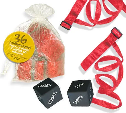 INEDIT - Kit Bolsa Organza Ataduras Rojo para BDSM y Bondage