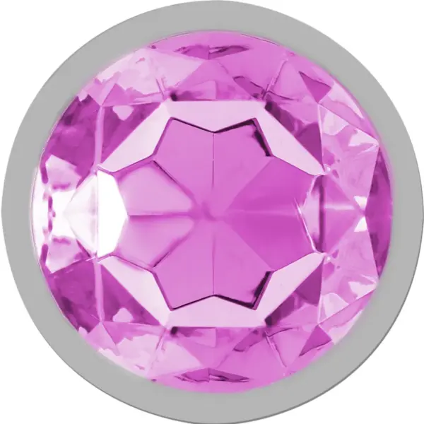 INTENSE - Plug anal metal aluminio con cristal rosa talla M - Imagen 3
