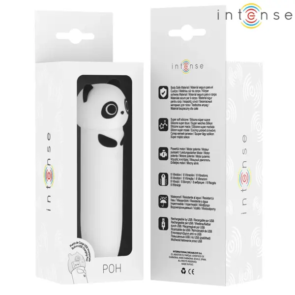 INTENSE - Bala Vibradora Panda Recargable USB para Placer Intensificado - Imagen 7