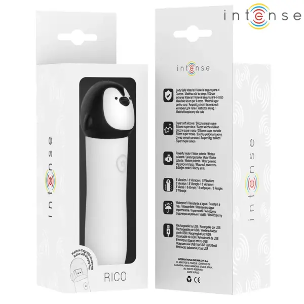 INTENSE - RICO BALA VIBRADORA PINGÜINO RECARGABLE USB 10 X 2.2 CM - Imagen 7