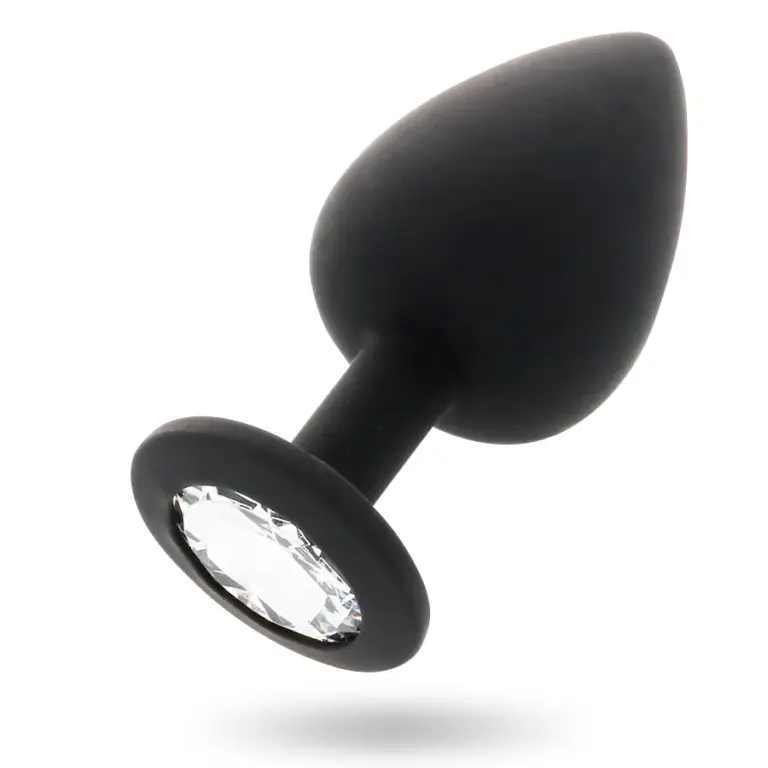 INTENSE - Plug Anal Negro de Silicona Suave para Placer Intenso