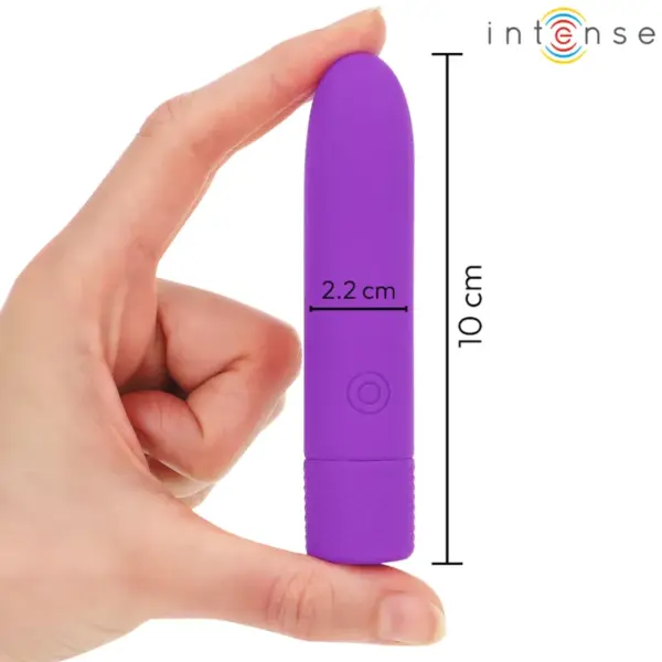 INTENSE - Bala vibradora recargable por USB morada con 8 vibraciones - Imagen 4