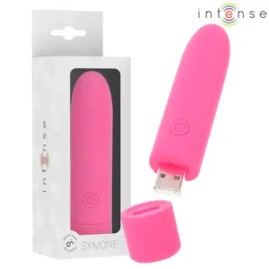 INTENSE - Bala vibradora recargable por USB rosa con 8 vibraciones