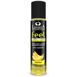 Luxuria Feel - Lubricante Base Agua Plátano 60 ml para Placer Íntimo