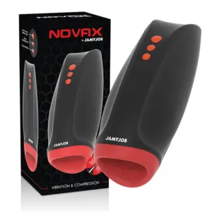 JAMYJOB - Novax Masturbador con Vibración y Compresión para Placer Masculino