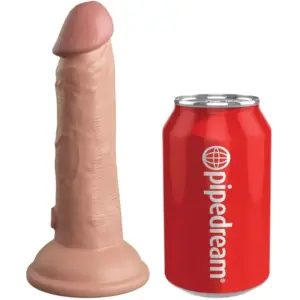 KING COCK - Élite Dildo Realístico Vibrador de Silicona 15.2 cm