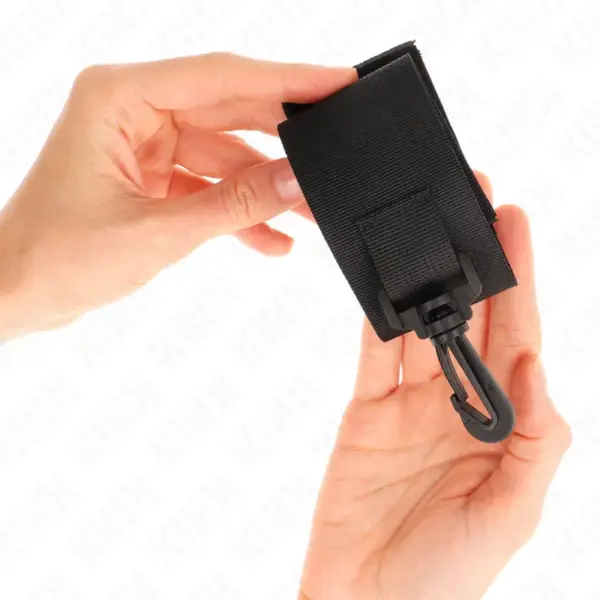 KINK - Muñequera de Nylon Negro para BDSM y Control - Imagen 3
