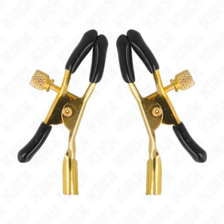 KINK - Pinzas para Pezones Dorado 6 cm: Estímulo y Elegancia en Cada Juego
