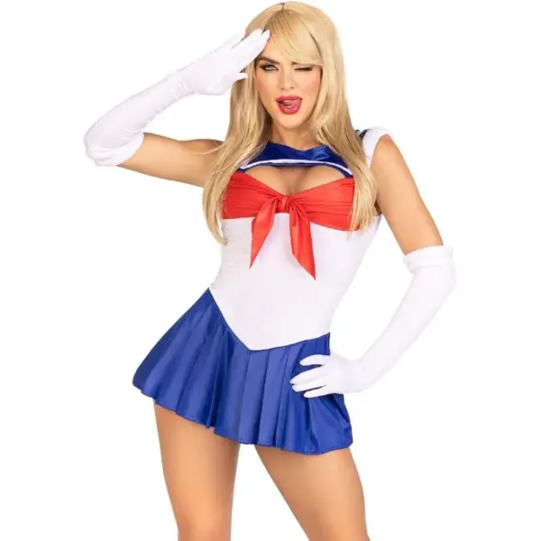 LEG AVENUE - Disfraz Marinera Sexy Multicolor M para Halloween - Imagen 2