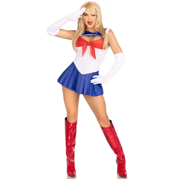 LEG AVENUE - Disfraz Marinera Sexy Multicolor M para Halloween - Imagen 5