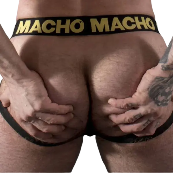 MACHO - Jock Cuero Amarillo L para la Masculinidad Aumentada - Imagen 2