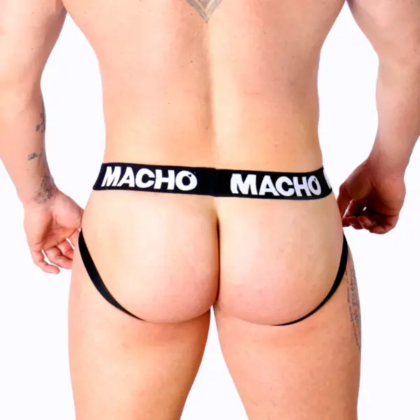 MACHO - Jock Cuero Negro XL para un Look Seductor - Imagen 4