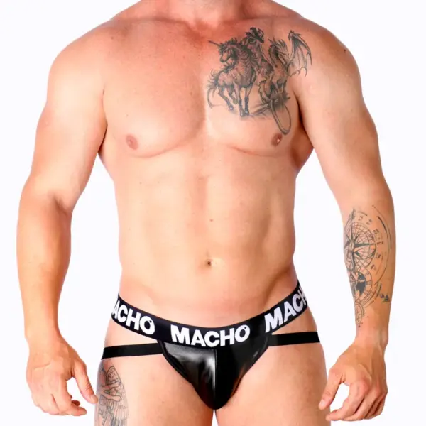MACHO - Jock Cuero Negro XL para un Look Seductor - Imagen 5