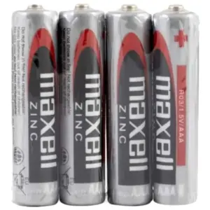 MAXELL - Pilas salinas Manganeso AAA R03 Retráctil*4