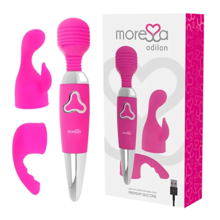 MORESSA - Odilon Wand Potente Motor con Dos Cabezares Premium de Silicona