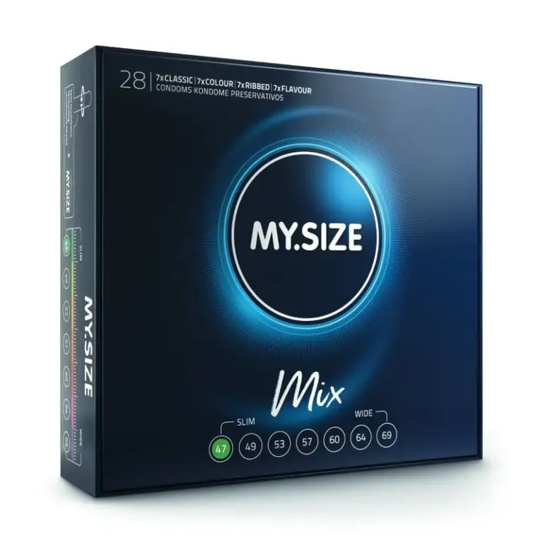 MY SIZE - Mix Preservativos 47 mm de 28 Unidades para Placer Seguro
