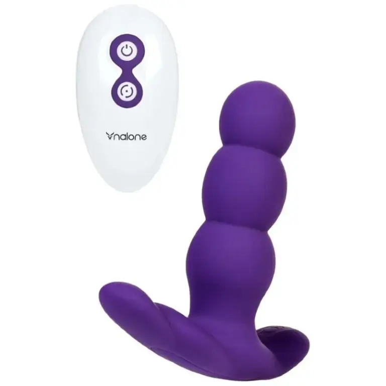 NALONE - Pearl Anal Control Remoto Lila - Vibrador Anal de Silicona