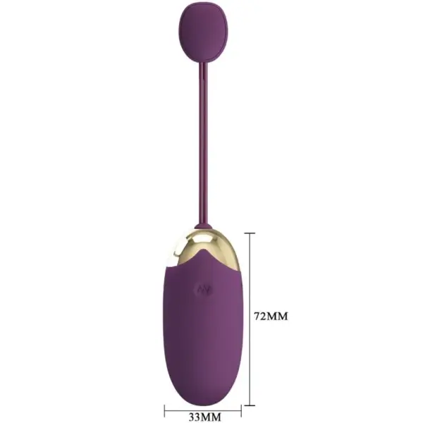 Pretty Love - Huevo vibrador control remoto Abner en color lila - Imagen 4