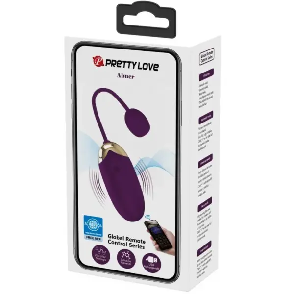 Pretty Love - Huevo vibrador control remoto Abner en color lila - Imagen 8