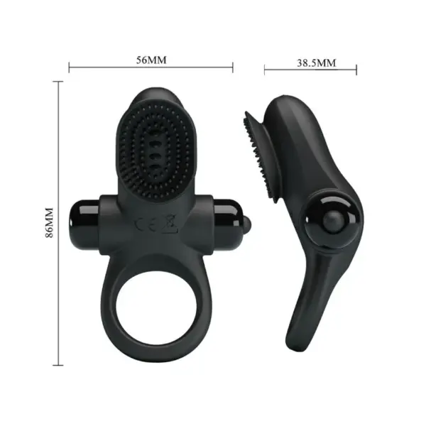Pretty Love - Anillo vibrador II para pene negro - Imagen 6