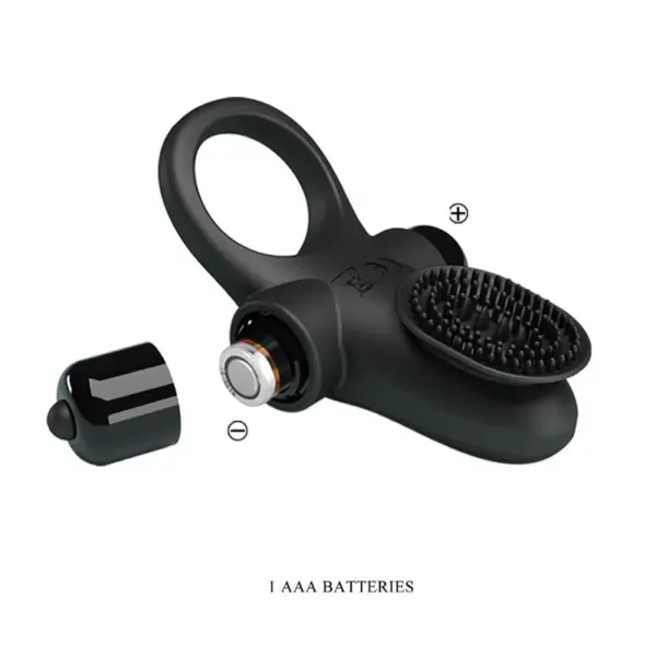 Pretty Love - Anillo vibrador II para pene negro - Imagen 8