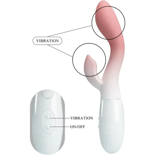 Pretty Love - Vibrador Punto G con Estimulador Clítoris Rosa - Imagen 3